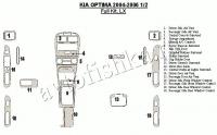 Декоративные накладки салона KIA Optima 2004-2006 полный набор, LX, Years: 2004 - 2006 1/2