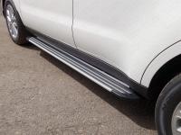 Ford Ecosport (14–) Пороги алюминиевые 'Slim Line Silver' 1720 мм