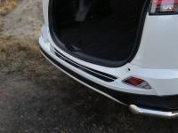 Toyota RAV4 (15–) Накладки на задний бампер (лист зеркальный надпись RAV4)