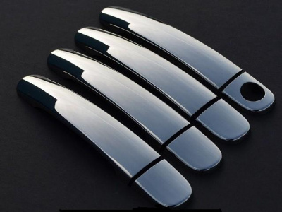 Skoda Octavia (2008-) накладки на ручки дверей из нержавеющей стали, 4 шт.