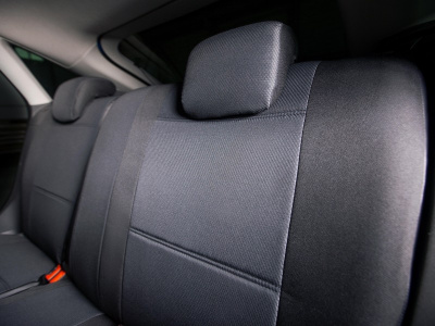 Datsun on-Do (14–) Чехлы на сиденья (жаккард), цвет - тёмно-серый (сплошная)